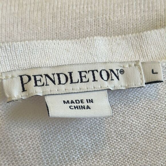 Pendleton white cotton/viscose sleeveless tank sweater - Picture 7 of 9